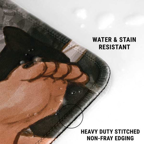 Cozy Autumn Library Witch with Cat and Coffee by Ivy Dolamore Gaming Mouse Pad